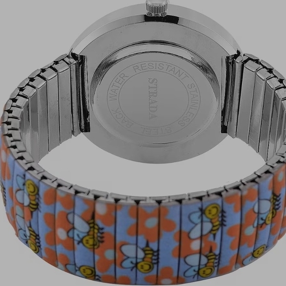 Strada Blue Floral Watch and Scarf Set - Picture 3 of 7